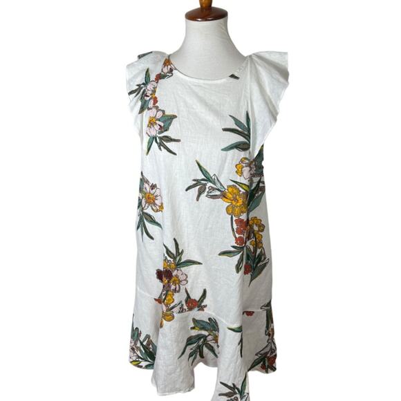 NWT Free People Womens Summer in Tulum Linen Floral Tunic Tank Size L - Picture 4 of 8